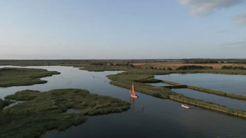 Sailing Norfolk Broads Stock Footage 272764682