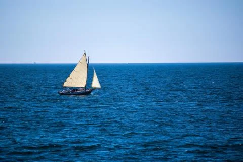 Sailing Ocean Blue Stock Photos