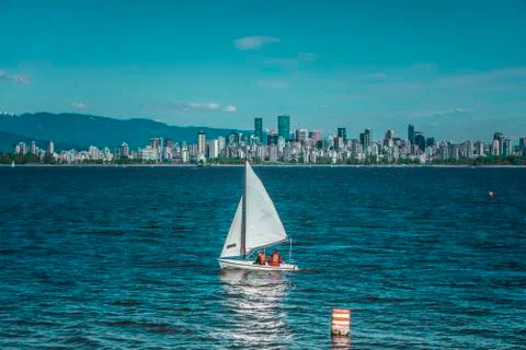 Sailing in the ocean Stock Photos