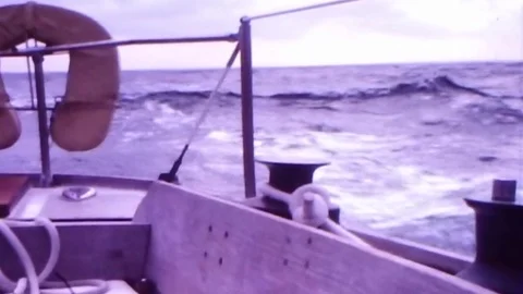 Sailing open ocean waters Video stock 83617882