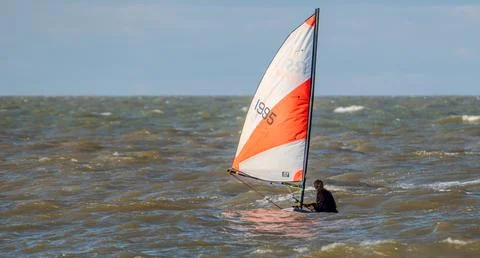 Sailing on the open water Stock Photos