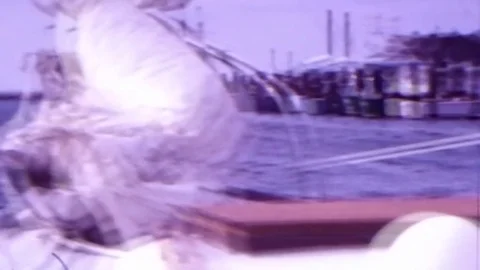 Sailing out of harbor to Vineyard Stock Footage 83617848