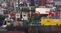 Sailing Past Boats In A Shipyard The Seaport Of Busan 4K 4k or 4k+ Resolution