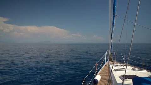 Sailing to plataria Stock Footage
