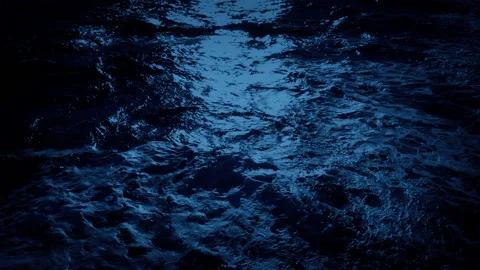 Sailing POV With Moonlight Catching The Waves Stock Footage 177043924