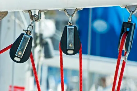 Sailing pulleys Foto stock