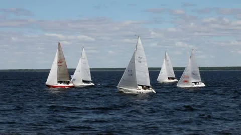 Sailing race Stock Footage 10751849