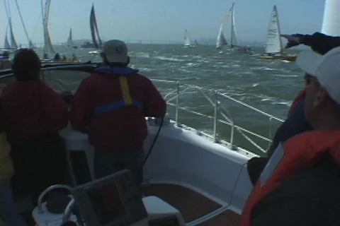 Sailing Race Start Countdown Stockbeeldmateriaal 124893