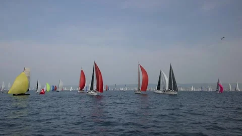 Sailing regatta in Barcolana Stock Footage 254582653