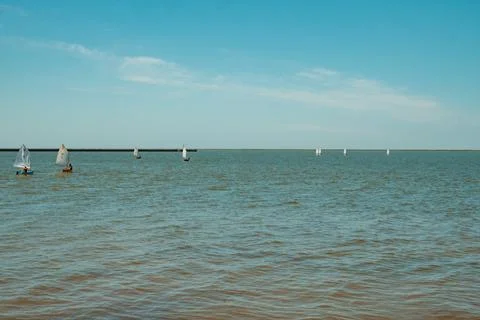 Sailing regatta of the junior class. Stock Photos