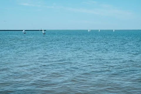 Sailing regatta of the junior class. Stock Photos