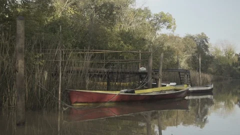 Sailing On The River Stock Footage 99885021