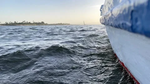 Sailing on river Stock Footage 259304010