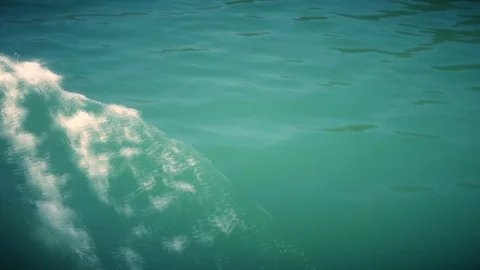 Sailing River Surface With Waves From A Boat Board Vídeo Stock 92367254