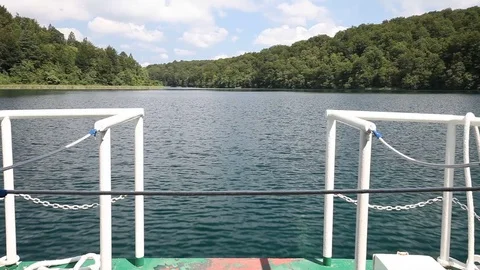 Sailing river. View from boat Stock Footage 79342040