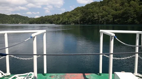 Sailing river. View from boat Stock Footage 79345414