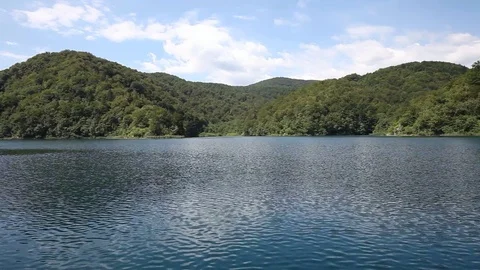 Sailing river. View from boat Stock Footage 79345459