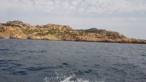 Sailing rocky island Stock Footage 167305877