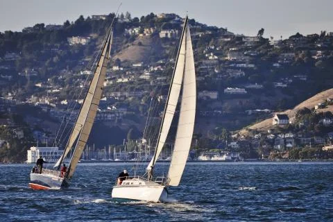 Sailing in Sausalito Stock Photos