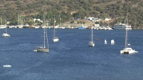 Sailing School Bodrum Turkey Stock Footage 111591142
