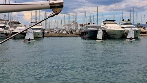 A sailing school for children in Split 스톡 동영상 316145511
