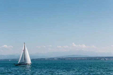 Sailing on the sea 스톡 사진