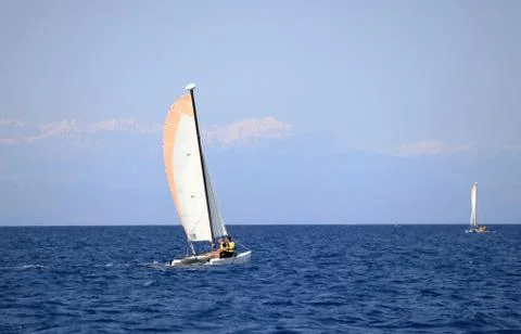 Sailing on the sea Stock Photos