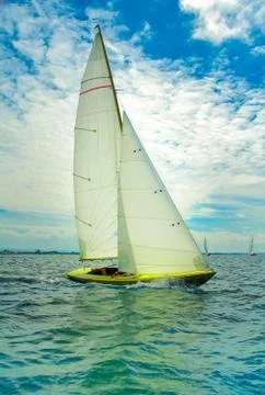 Sailing with sharpie Stock Photos