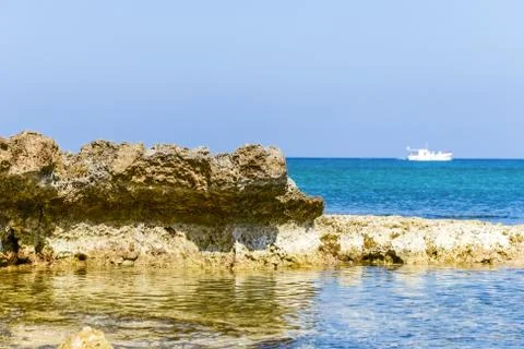 Sailing ship at anchor Stock Photos