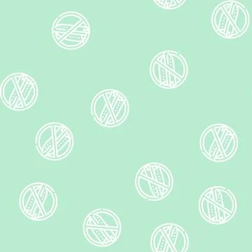 Sailing ship ban line vector seamless pattern 스톡 일러스트