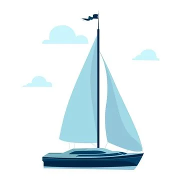 Sailing ship banner. Stock Illustration