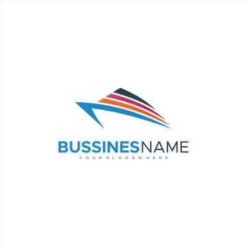 Sailing ship boat vector logo icon template design Boat Logo Illustrazione stock