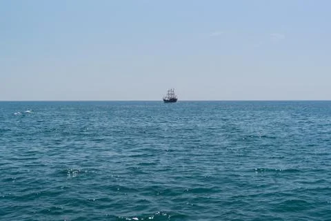 Sailing ship on calm Foto stock