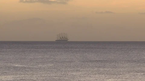 Sailing Ship Caribbean Stock Footage 108730123
