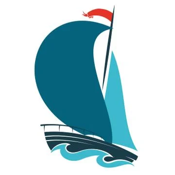 Sailing ship design Stock Illustration