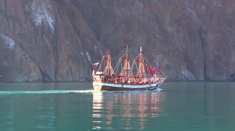 Sailing ship Video stock 51660852