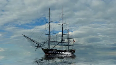 Sailing Ship historically Video stock 35347573