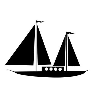 Sailing ship icon Stock Illustration