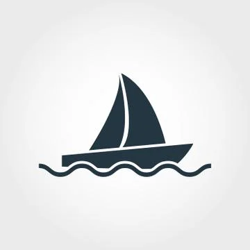 Sailing Ship icon. Simple element illustration. Sailing Ship pixel perfect icon Stock Illustration