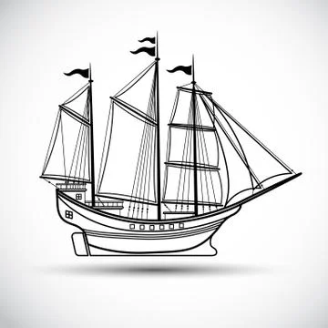 Sailing ship Stock Illustration