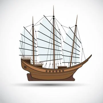 Sailing ship Stock Illustration