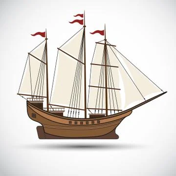 Sailing ship Stock Illustration