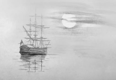 Sailing ship Stock Illustration
