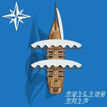 Sailing ship. Stock Illustration