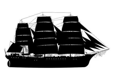 Sailing ship. Stock Illustration
