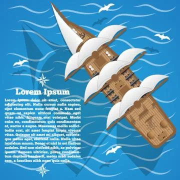 Sailing ship. Stock Illustration