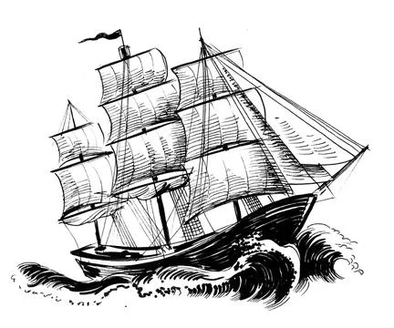 Sailing ship Stock Illustration