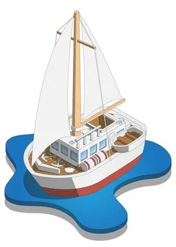 Sailing ship. Stock Illustration