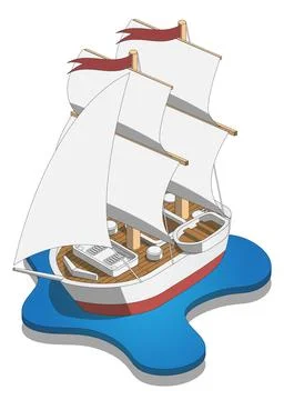 Sailing ship. Stock Illustration