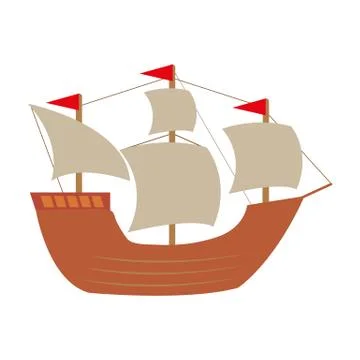 Sailing ship illustration Stock Illustration